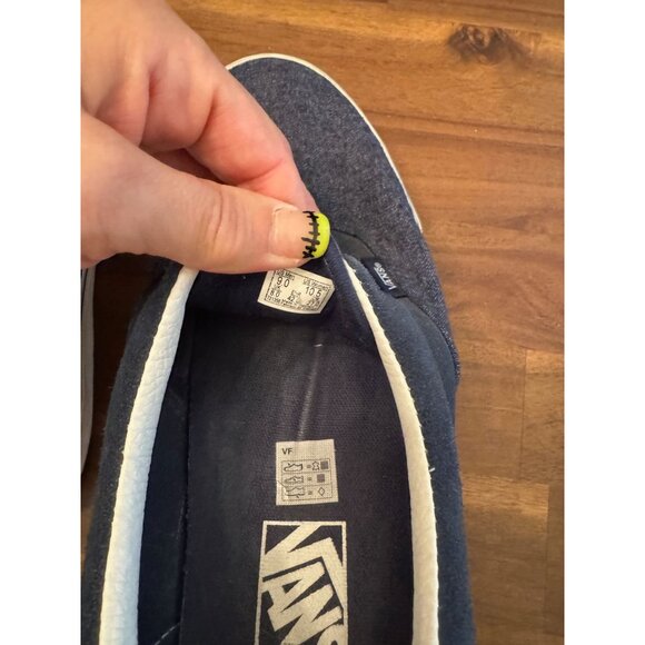 Vans blue denim style sneakers size 9 - Picture 5 of 5